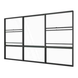 Two Double Hungs with Centre Fixed Lite over Three Lowlites