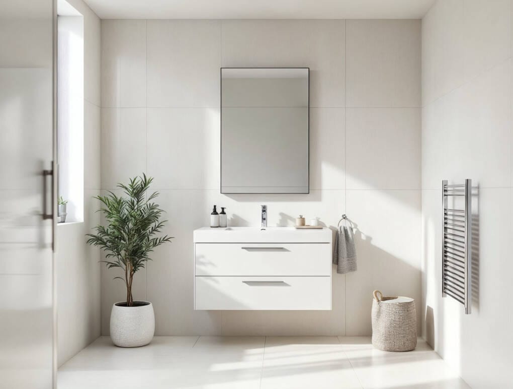 White and Soft White Vanities