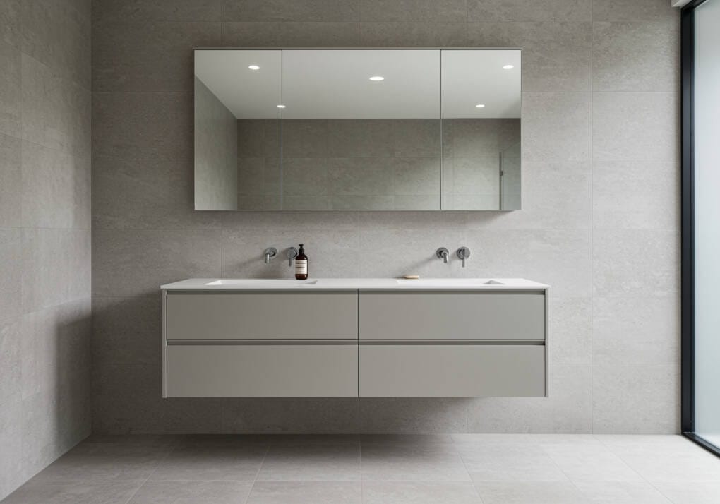 simple vanity design with minimal detailing