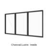 Three Panel Fixed Window Charcoal Lustre Inside
