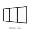 Three Panel Fixed Window Night Sky Inside