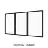Three Panel Fixed Window Night Sky Outside