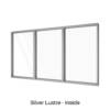Three Panel Fixed Window Silver Lustre Inside