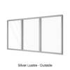 Three Panel Fixed Window Silver Lustre Outside