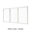 Three Panel Fixed Window White Lustre Outside
