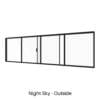 Single Slider for 2nd Panel with three fixed lites Night Sky Outside