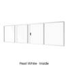 Single Slider for 2nd Panel with three fixed lites Pearl White Inside
