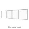 Single Slider for 2nd Panel with three fixed lites Silver Lustre Inside