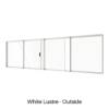 Single Slider for 2nd Panel with three fixed lites White Lustre Outside