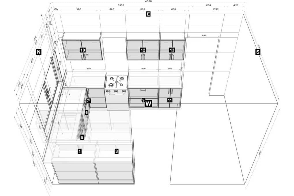 ideas for u-shaped kitchen design