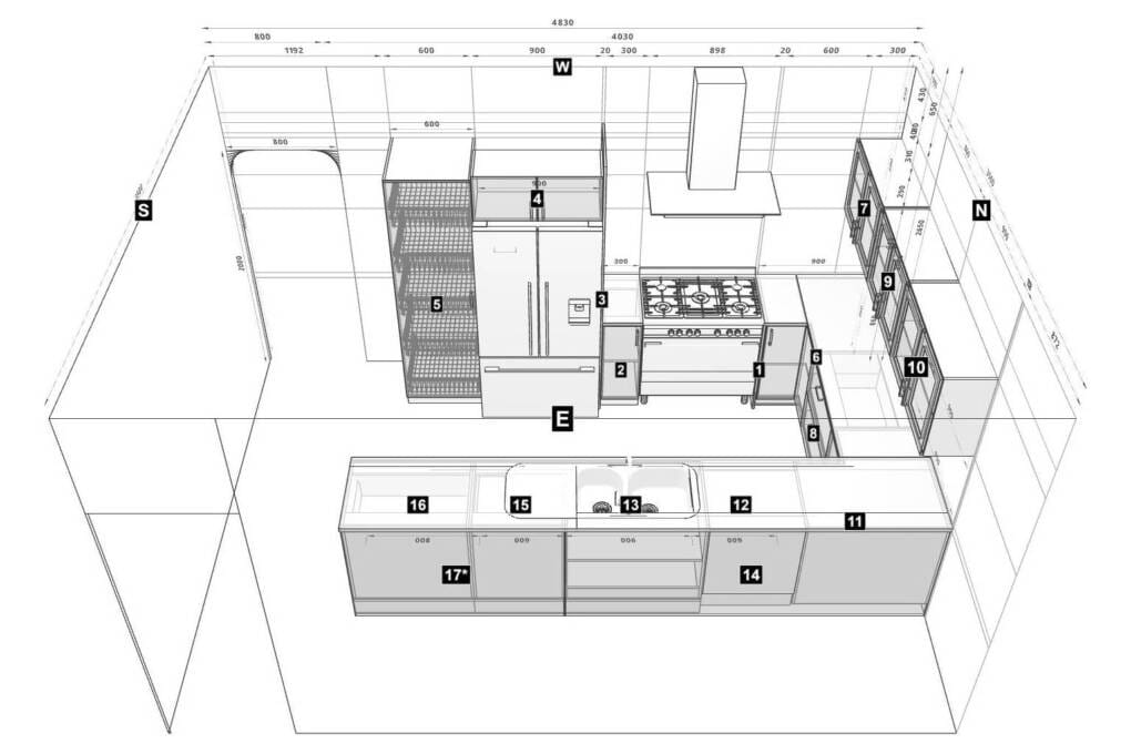 ideas for u-shaped kitchen layout design