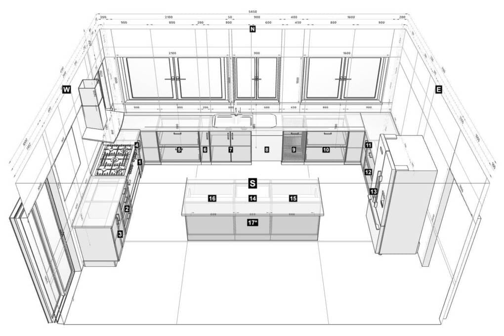 u-shaped kitchen design planner