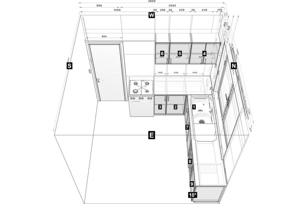l-shaped kitchen layout