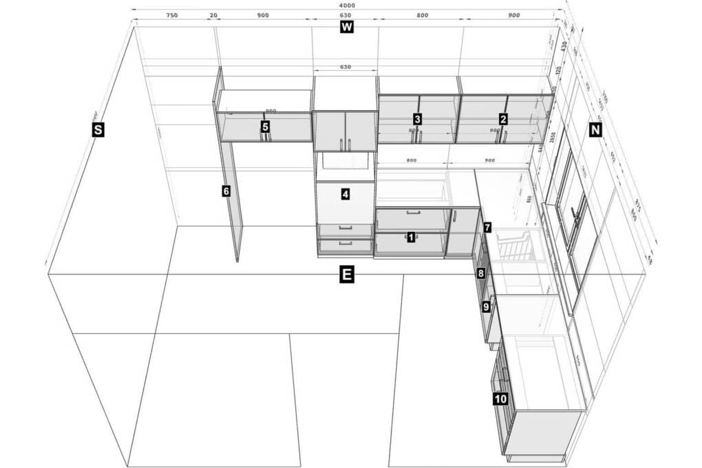 l-shape kitchen design