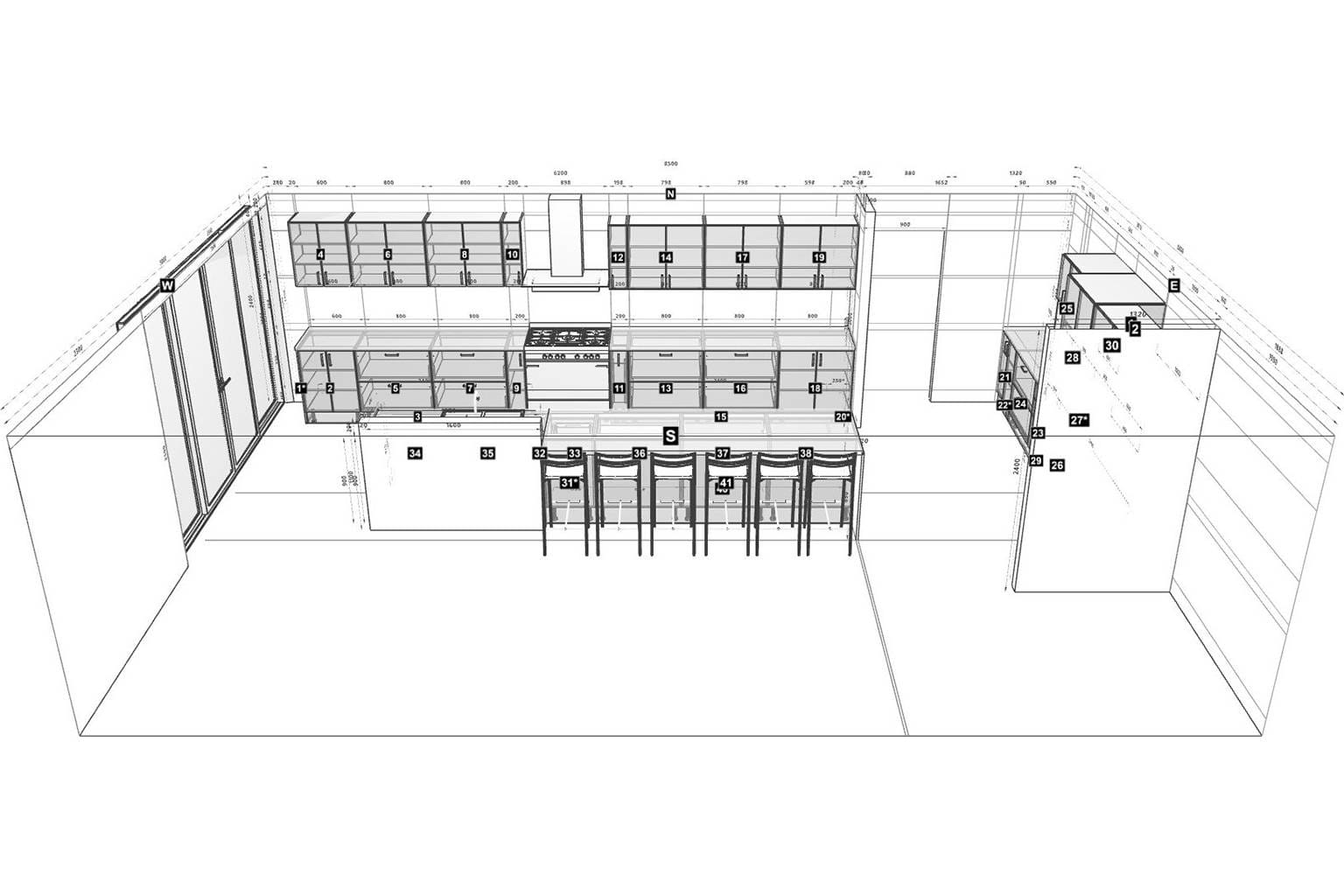 inspo for l-shape kitchen design