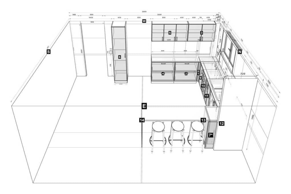 l-shaped kitchen with peninsula