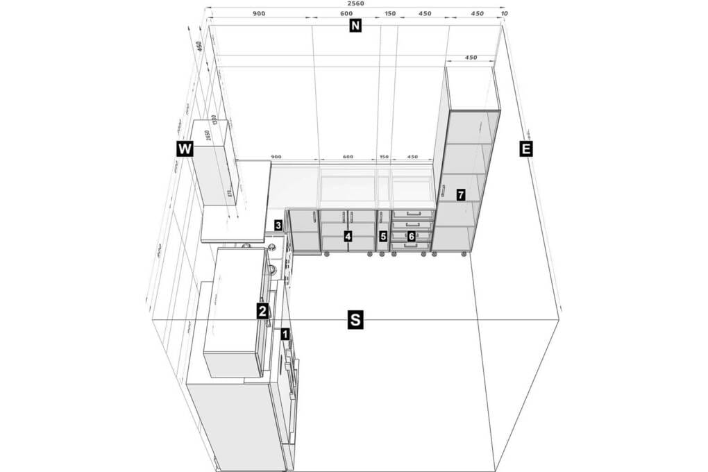 l-shaped kitchen without island