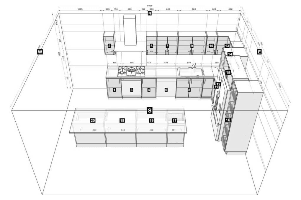 kitchen idea for l-shaped layout without island