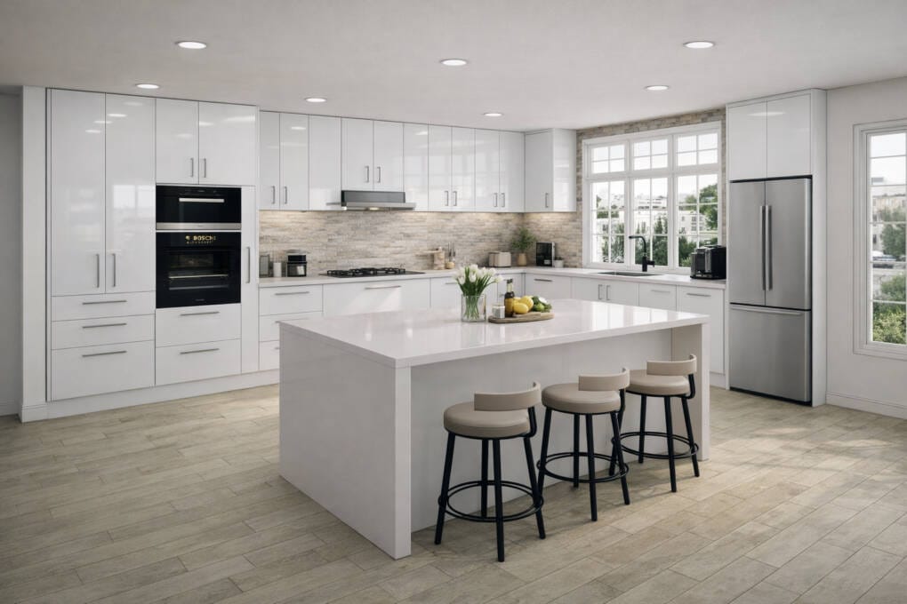 l-Shaped Kitchen with Island