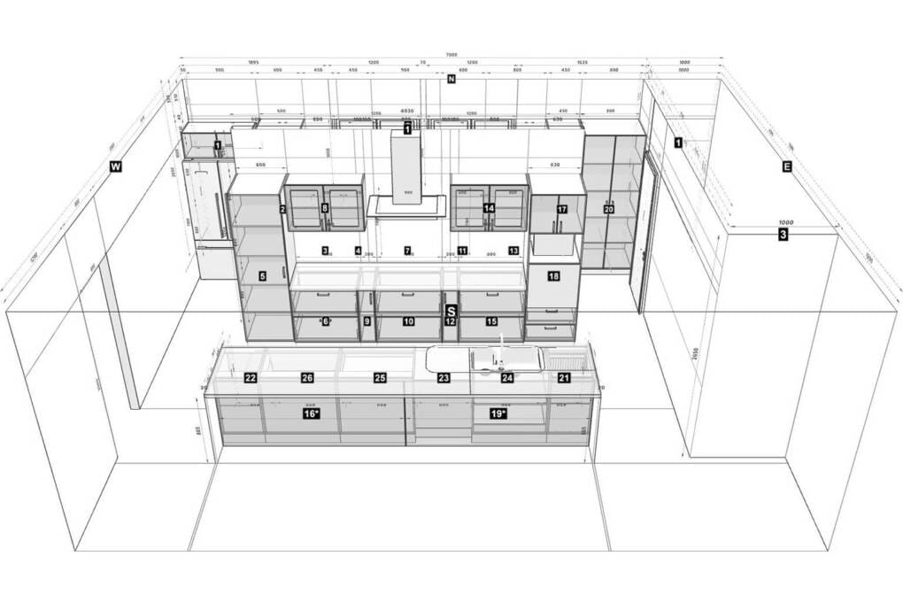 design for one-wall kitchen