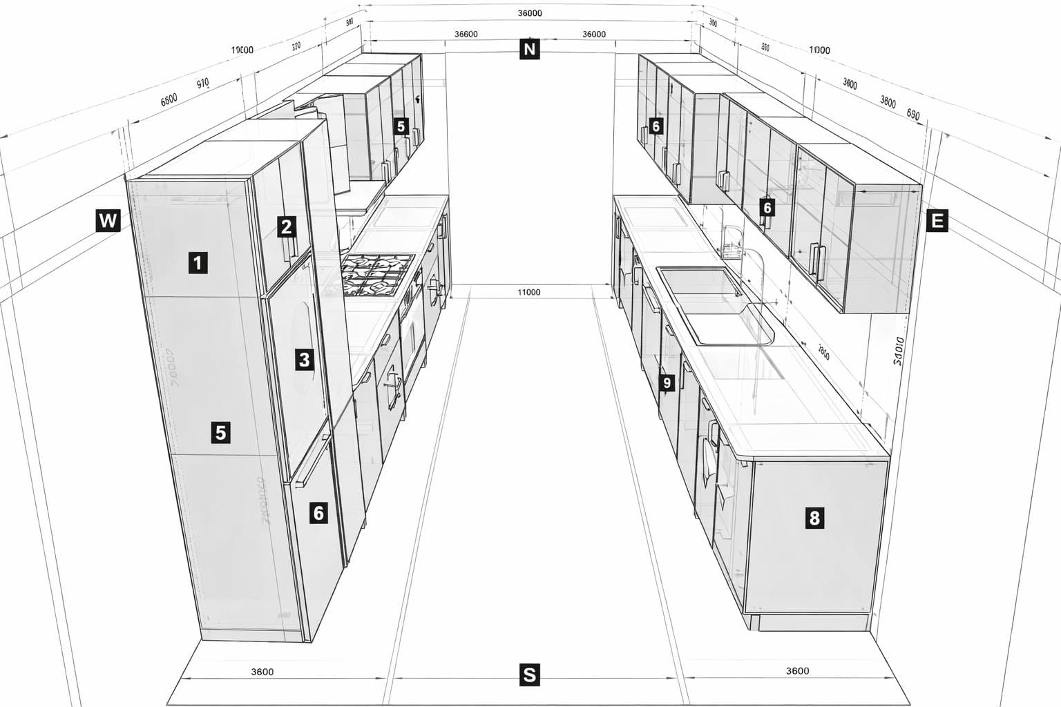 galley kitchen layout