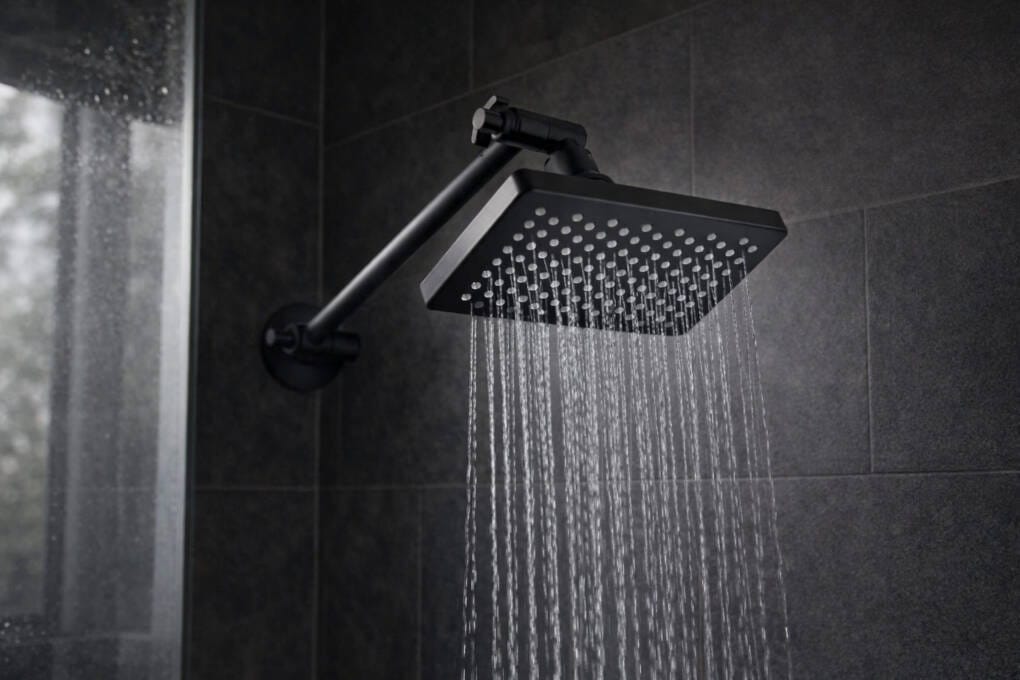 Rectangular Black All Directional Shower Head
