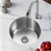 Hamersley Brushed Stainless Round Kitchen Sink Installation