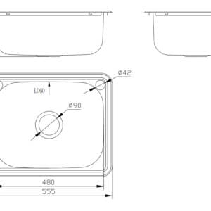 Alpine S/S Insert Laundry Sink 35L Drawings