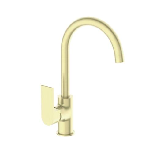 Bianca Kitchen Mixer Gooseneck Spout Brushed Gold NR321506BG