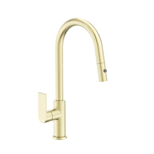 Bianca Pull Out Sink Mixer With Vegie Spray Function Brushed Gold