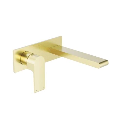 Bianca Wall Basin-Bath Mixer 230mm Brushed Gold