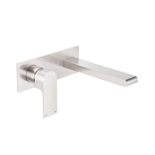 Bianca Wall Basin-Bath Mixer 230mm Brushed Nickel