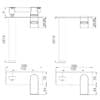 Bianca Wall Basin-Bath Mixer 230mm