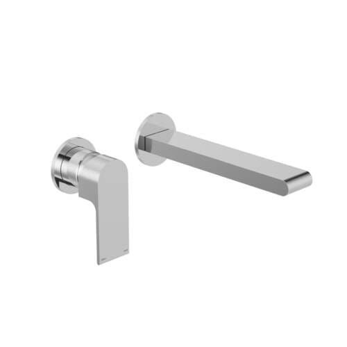Bianca Wall Basin-Bath Mixer Separate Back Plate 187mm Chrome