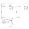 Bianca Wall Basin-Bath Mixer Separate Back Plate 187mm