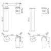 Bianca Wall Basin-Bath Mixer Separate Back Plate 230mm
