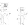 Bianca Shower Mixer 80mm Plate Drawings