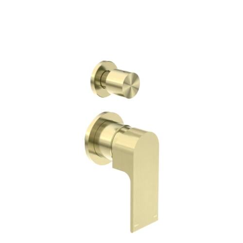 Bianca Shower Mixer With Diverter Separate Back Plate Brushed Gold NR321511gBG