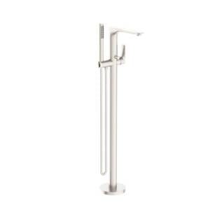 Bianca Freestanding Bath Mixer With Hand Shower Brushed Nickel