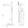 Bianca Freestanding Bath Mixer With Hand Shower