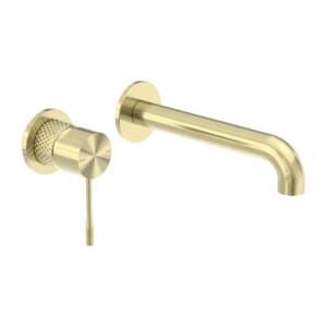 Opal Wall Basin/Bath Mixer Separate Back Plate 120mm Brushed Gold