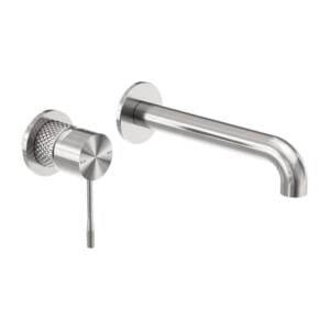 Opal Wall Basin/Bath Mixer Separate Back Plate 230mm Brushed Nickel