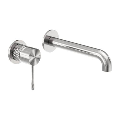 Opal Brushed Nickel Wall Basin/Bath Mixer Separate Back Plate 230mm Opal Wall Basin/Bath Mixer Separate Back Plate 230mm Brushed Nickel