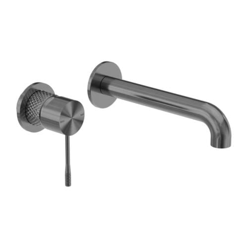 Opal Wall Basin/Bath Mixer Separate Back Plate 260mm Graphite