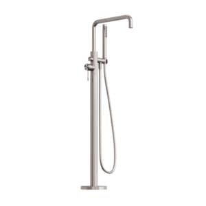 Opal Freestanding Bath Mixer With Hand Shower Brushed Nickel NR251903ABN