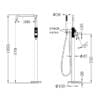 Opal Freestanding Bath Mixer With Hand Shower