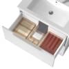 Cassie 2 Drawer PVC Vanity Unit 75cm storage detail